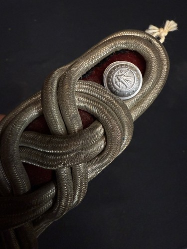 RARE ORIGINAL KNIGHTS PYTHIAS SILVER SHOULDER KNOT EPAULETTE US ARMY 1872 STYLE - Picture 9 of 9