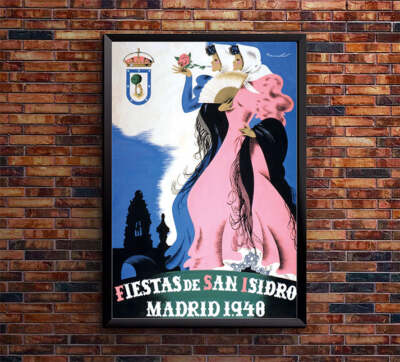 Spain - Madrid - 1948 - Vintage Travel Poster | eBay