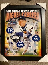 Miguel Cabrera: 2012 MVP and Triple Crown Winner, 8 X 10” Framed Picture