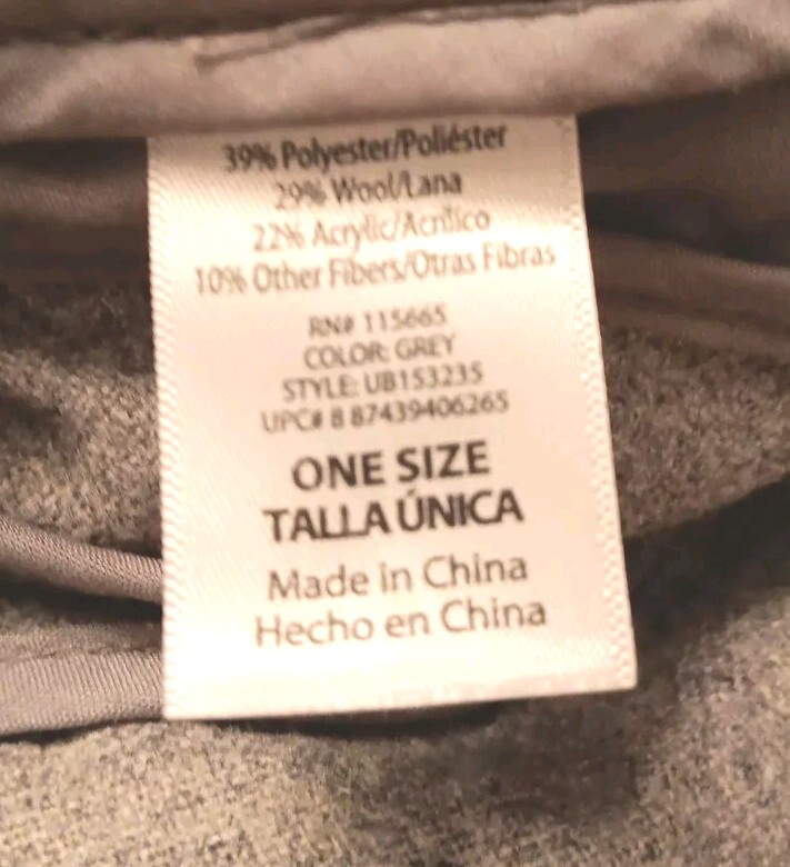 Womans Gray Wool Blend Baseball Cap With Flower A… - image 6