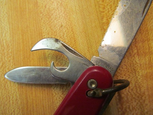 Lot of 4 Old Pocketknives and Scout Knives. Hammer/Autopoint and Colonial - Picture 19 of 24