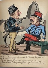 JOURNAL LE MONDE PLAISANT NOV 1879 DESSIN DE FRISON N° 80 LE CLISTER ET CHEVAUX