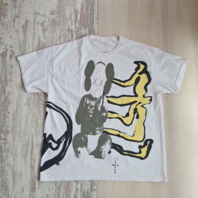 Camiseta de manga corta S/S Travis Scott X Kaws X Fragment