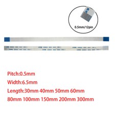 12Pin FFC FPC Flexible Flat 0.5mm Pitch Cable AWM VW-1 20624 80C 60V A B Type