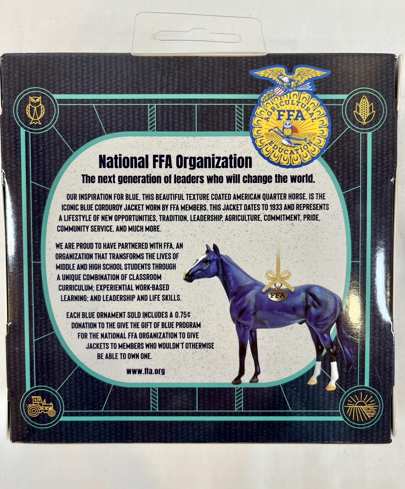 Breyer Horse 2022 Tractor Supply Exclusive FFA Blue New Ornament