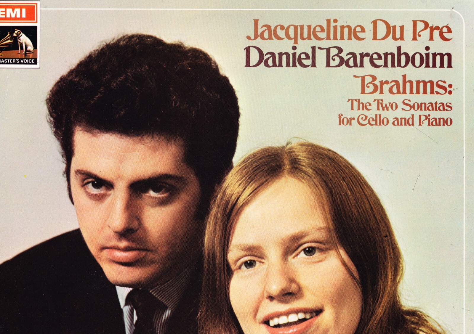 ASD 2436 UK B/W DOG - JACQUELINE DU PRE / BARENBOIM - BRAHMS - CELLO SONATAS NM