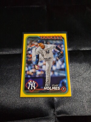 2024 TOPPS SERIES 1 YELLOW BORDER RETAIL SP#247 CLAY HOLMES NEW YORK YANKEES