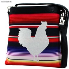 Happy Chicken Striped Crossbody