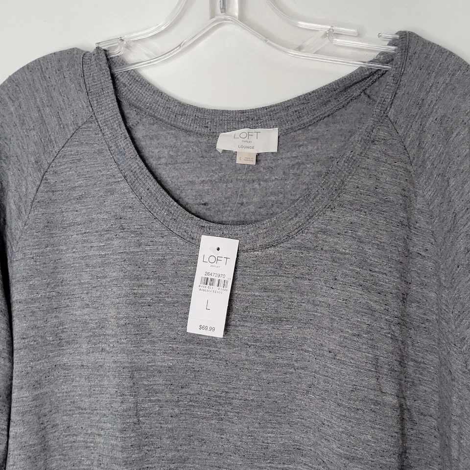 LOFT Outlet Salón Gris Sudadera Vestido Elástico Acogedor Cómodo Para Mujer Talla Grande” Foto 4 de 4