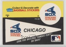 1986 Fleer Chicago White Sox Pennant Eddie Collins HOF o9a
