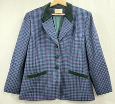 Vintage Pendleton 100 Virgin Wool Plaid Skirt Suit Sz 14 Preppy Exude Americana