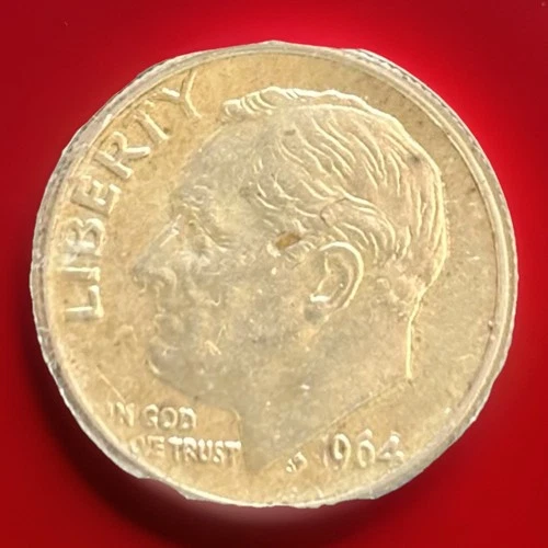 1964D Roosevelt Dime 90% Silver AU About Uncirculated