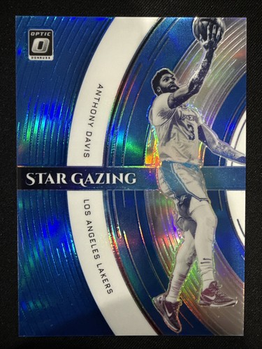 2021-22 Donruss Optic Anthony Davis No. 8 Stargazing Blue Prizm #/49 LA Lakers