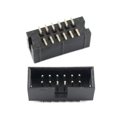 5Pcs 2.54mm Pitch 2x6 12 Pin SMT IDC Cable Connector Male Shrouded Box Header *p