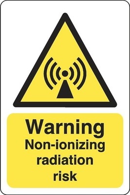 Warnung nicht-inoisierende Strahlung Strahlung Risiko Schild PVC Aufkleber Dibond