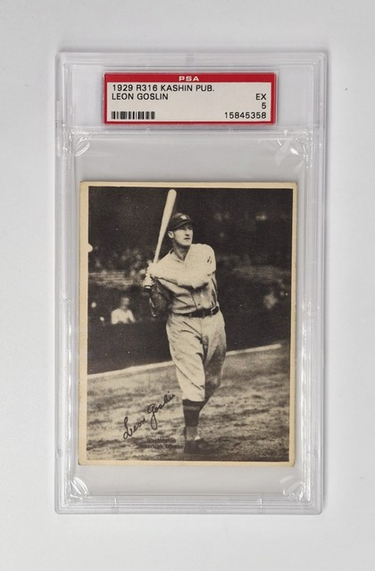 PSA GRADED 5 EX RARE 1929 Kashin Pub Publication Leon Goslin Washington Senators