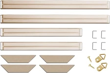 DIY Solid Wood Canvas Frame Kit - Customized Wooden Art Frames w/ Stretch Bar