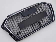 Audi A3 8V 2016-2019 S3 RS3 PDC Chrome / Gloss black honeycomb mesh grille grill