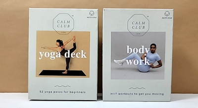 Luckies Calm Club Set: Yoga for Beginners &  Body Work HIIT Workouts Card Decks