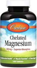 Chelated Magnesium, 200mg - 180 tablets 1.29 per thousand milligrams