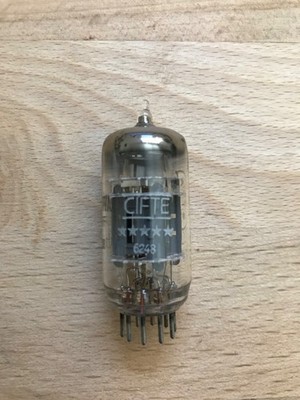 One double-triode tube 12AU7WA Cifte made in France