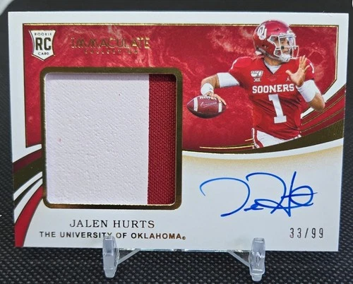 2020 Immaculate Jalen Hurts Rookie Patch Auto Eagles /99