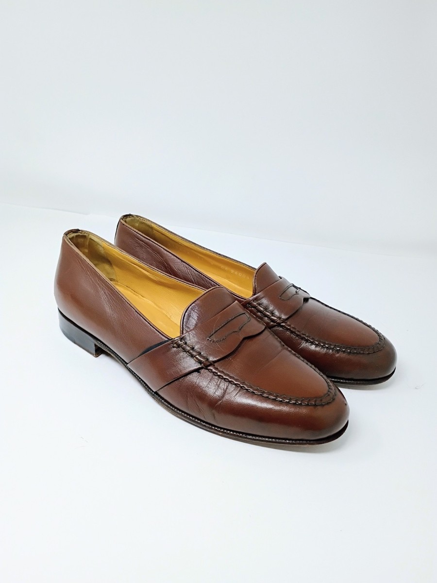 Moreshi Italy Brown Leather Penny Loafers Men display picture 2