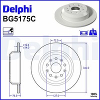 2X Delphi Bremsscheibe BG5175C FüR Jeep Wrangler 4 JL 4Xe Plug Hybrid JL74 Gdi