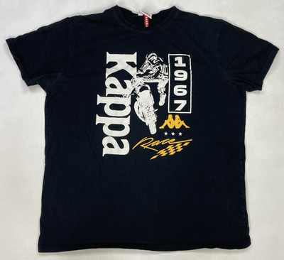 Kappa 1967 Motorcycle Graphic T-shirt Men XL Black Short Sleeve