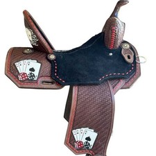 Horse Saddle Leather Western Wooden Tree Barrel Racing Handmade Trail Equestrian