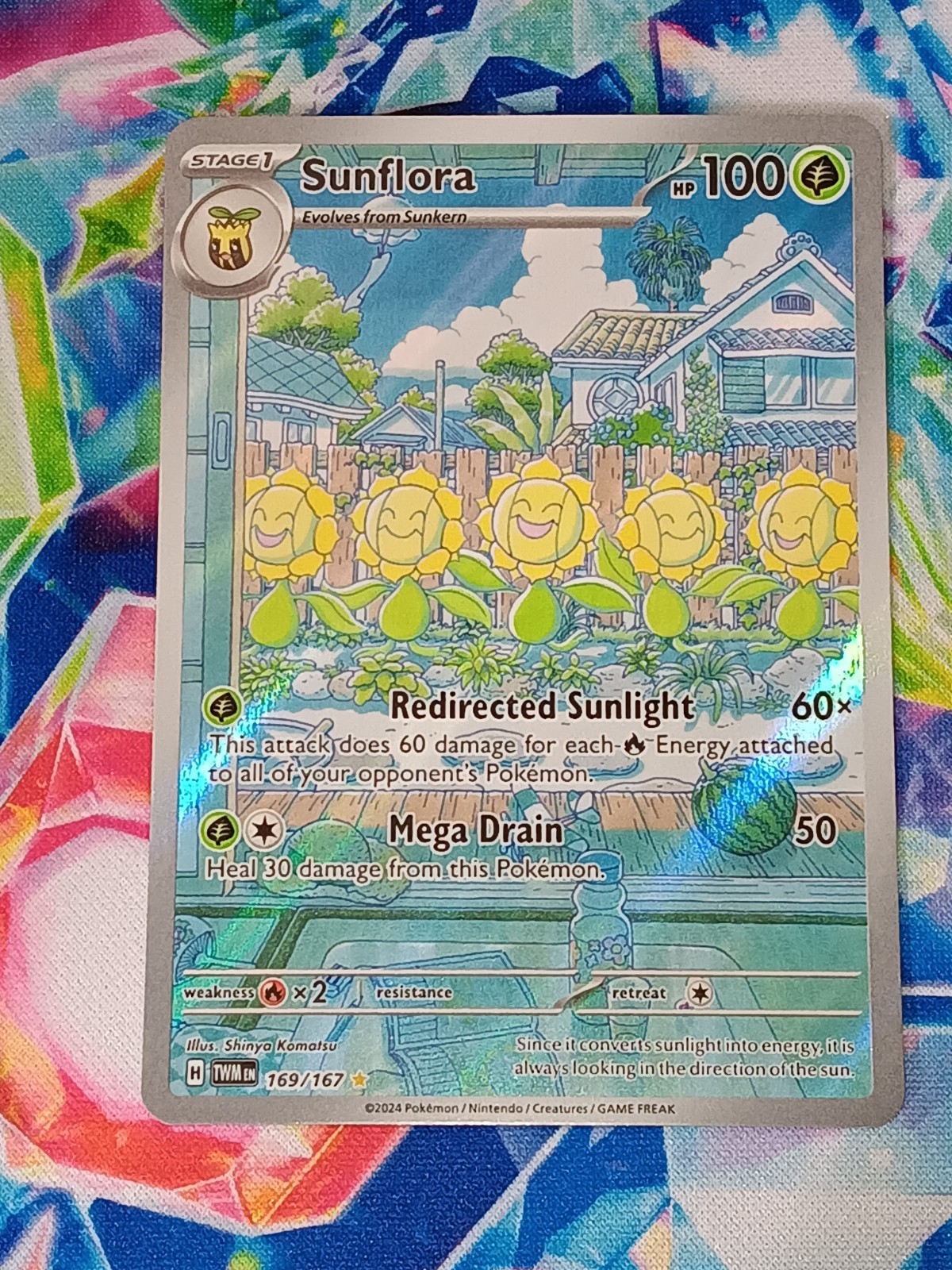 Sunflora 169/167 Pokemon TCG Sv06: Twilight Masquerade Illustration Rare NM