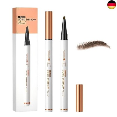 2 Stück Microblading Augenbrauenstifte, 2026 Upgraded 3D Wasserfest mit 4 