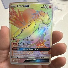 Pokémon TCG Entei GX Secret Rare Full Art 74/73 Shining Legends Holo 180HP