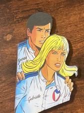 Michel Vaillant « Yves et Gabriele » grand magnet en foam board. Quadrichromie