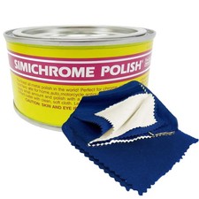 Simichrome Metal Polish Compound 250g with Cloth Restore Shine on Chrome,...