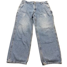 Carhartt B13-DPS Loose Original Fit Carpenter Jeans Light Wash Blue Mens 38x30