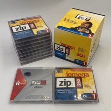 NEW iOmega 250MB Zip Disks 10 Pack PC Formatted READ