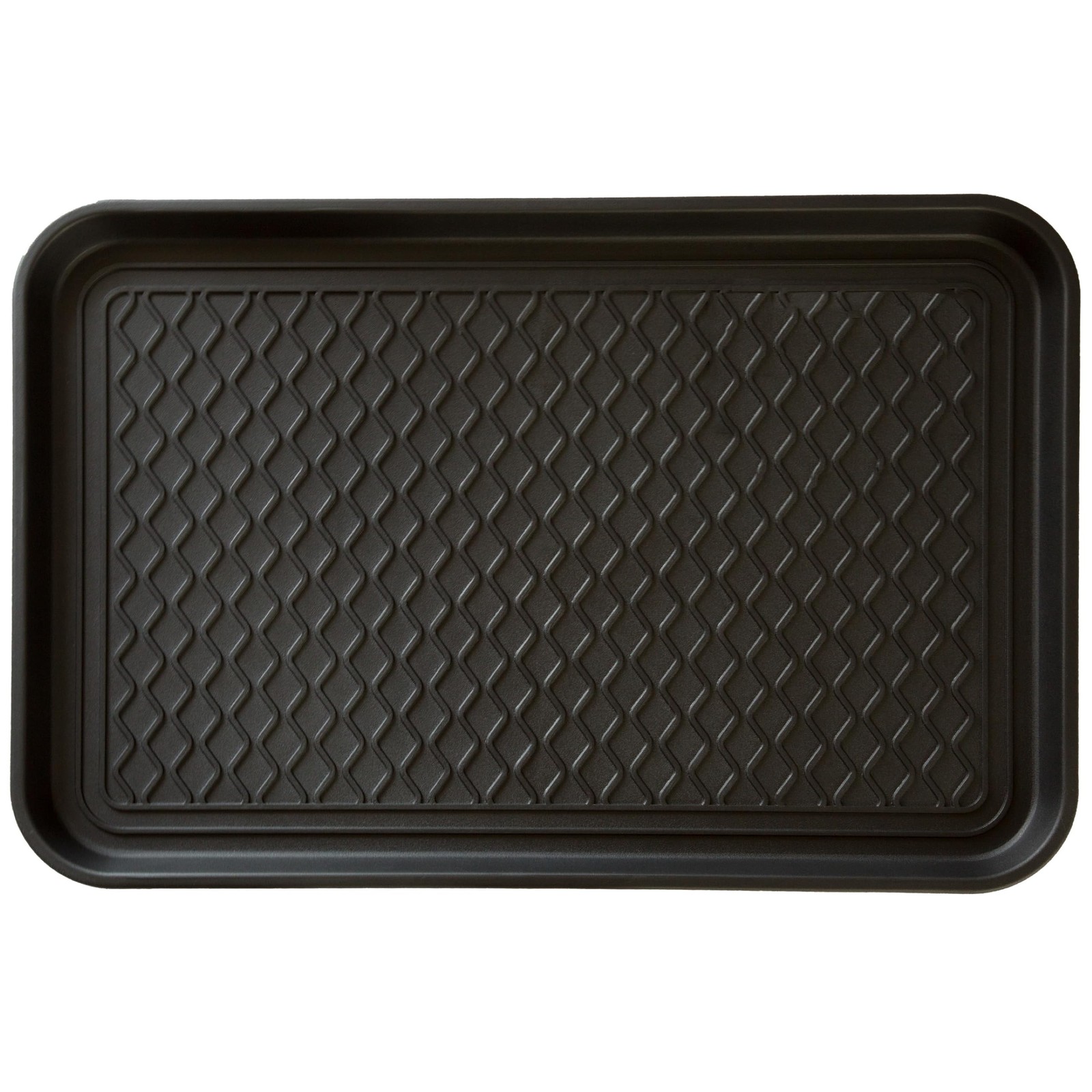 Boot Tray Weather Resistant Hard Plastic Shoe Mat with Raised Edge Stalwart