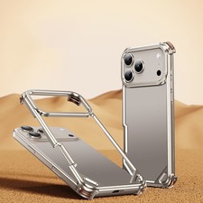 1X For iPhone 17 Pro Max Air 16 15 Pro Shockproof Luxury Metal Bumper Frame Case