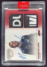 2022 Topps Dynasty Formula 1 Single Dual Relic Red Nicholas Latifi Auto /5