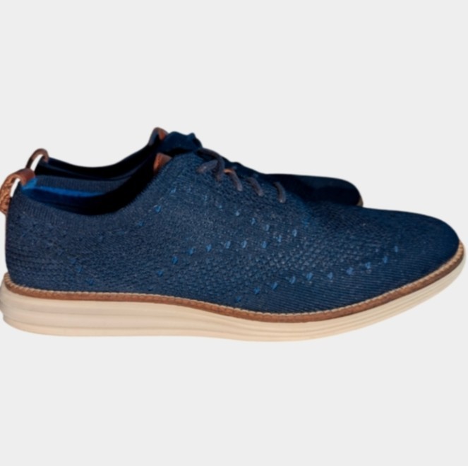 Cole Haan Original Grand Stitchlite Wingtip Oxford Navy Ivory US 9M C41650 Cole Haan Original Grand OS Stitchlite Wingtip Oxford Navy  main image 2