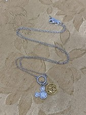 Disney 100 anniversary Sterling silver Designer Signed Mickey Mouse necklace 18  