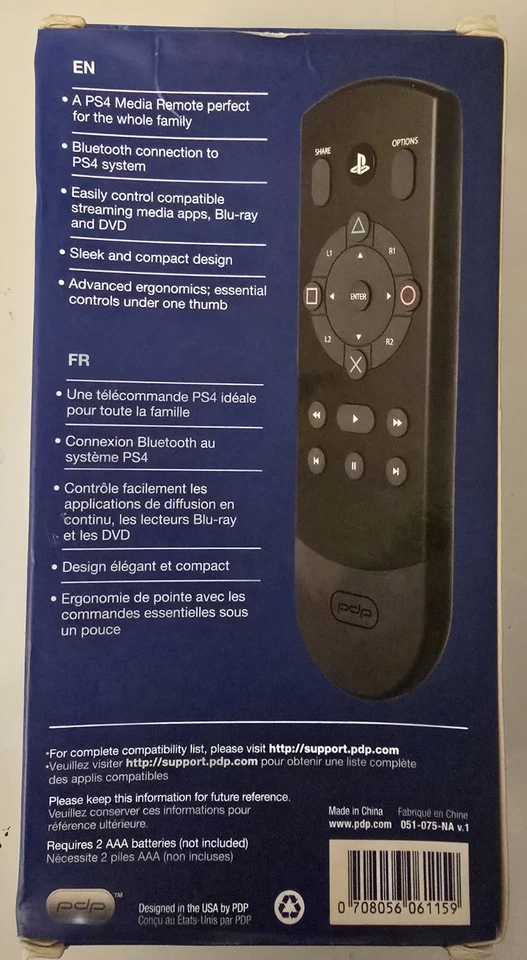 PDP Bluetooth Enabled Media Remote Control for PlayStation 4 - Image 2 of 4