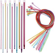 Aeelike Tunisian Crochet Hooks Set with Cable, 11PCS Tunisian Crochet Hook 2-8 M