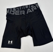 Under Armour Men's HeatGear 6" Compression Shorts Black Size Large w/Pocket
