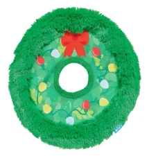 Bark BarkBox Christmas WREATH TOSS  Dog  FRISBEE  Toy Fetch Play Time All Dogs
