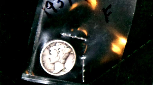 1934-D  SILVER MERCURY DIME - GRADES "FINE"