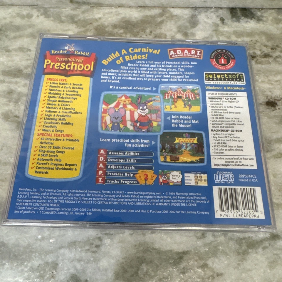 Reader Rabbit Personalized Preschool Deluxe (2 CD-ROM Set) (Compatible with W... - Image 2 of 3