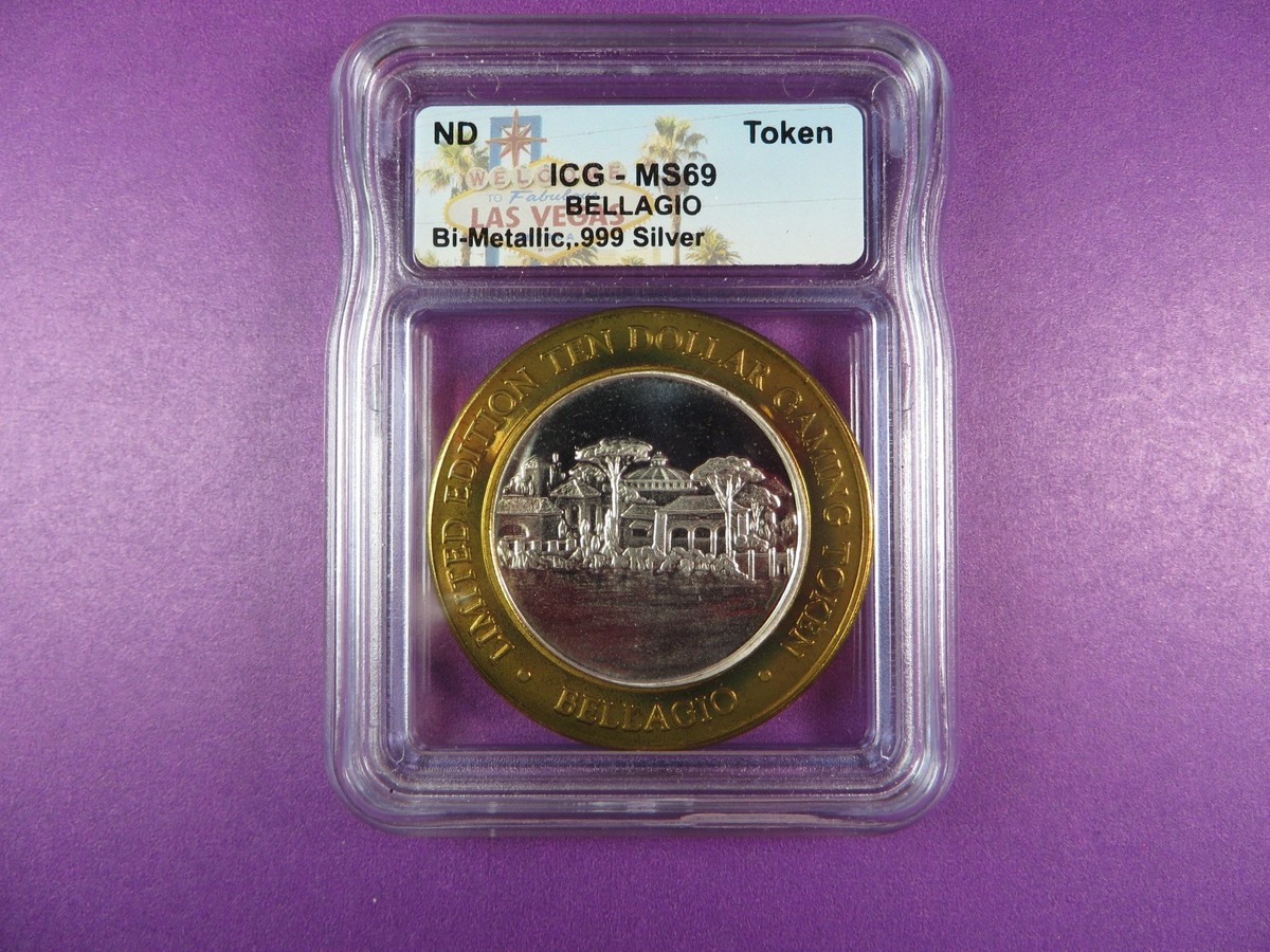 コレクション Bellagio Silver Strike .999 Fine Silver Bellagio Las Vegas Limited Edition $10 Silver Strike Token ICG