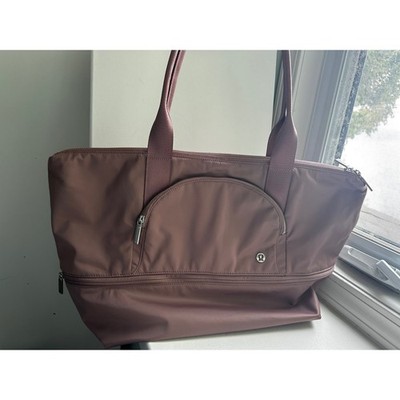 Lululemon City Adventurer Tote Bag Mauve Plum Nylon Laptop Travel Gym Bag 25L